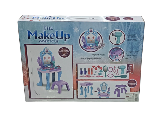 صورة مجموعة لعب طاولة التجميل دريسينج اند بيوتي مجموعة لعب إبداعية مصممة بطريقة رائعة. - تتميز بالأصوات والأضواء.